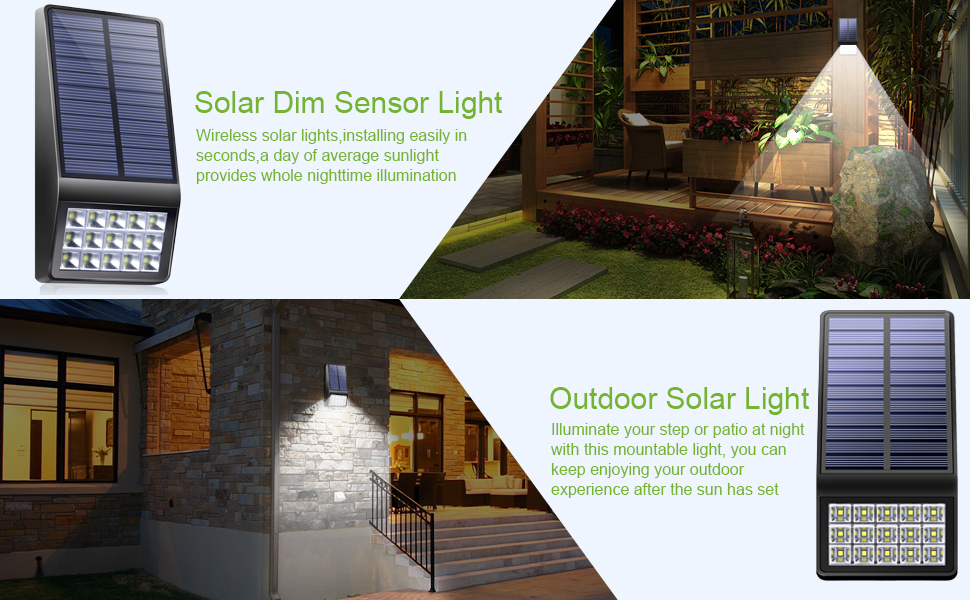 Solar Lights Outdoor 4 Pack XINREE 15 LED Super Bright Solar Motion