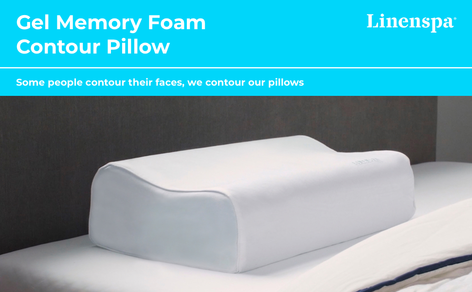 Amazon Com Linenspa Gel Memory Foam Contour Pillow High Loft