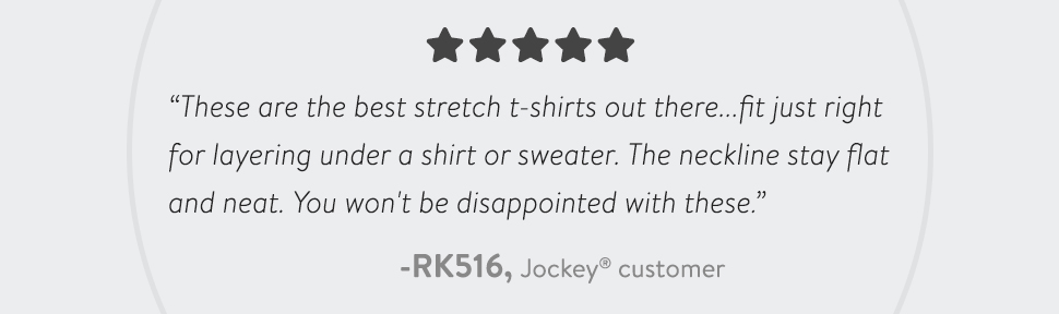 jockey slim stretch v neck