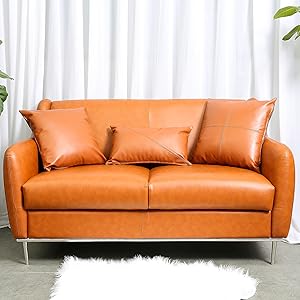 Amazon Com Snugtown Decorative Faux Leather Brown Lumbar Throw