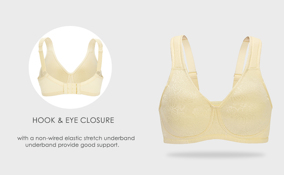 Deyllo safety Women's Full Coverage Bra Minimizer Comfort Wireless