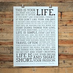 Amazon.com: Holstee Manifesto Poster - The Original This is