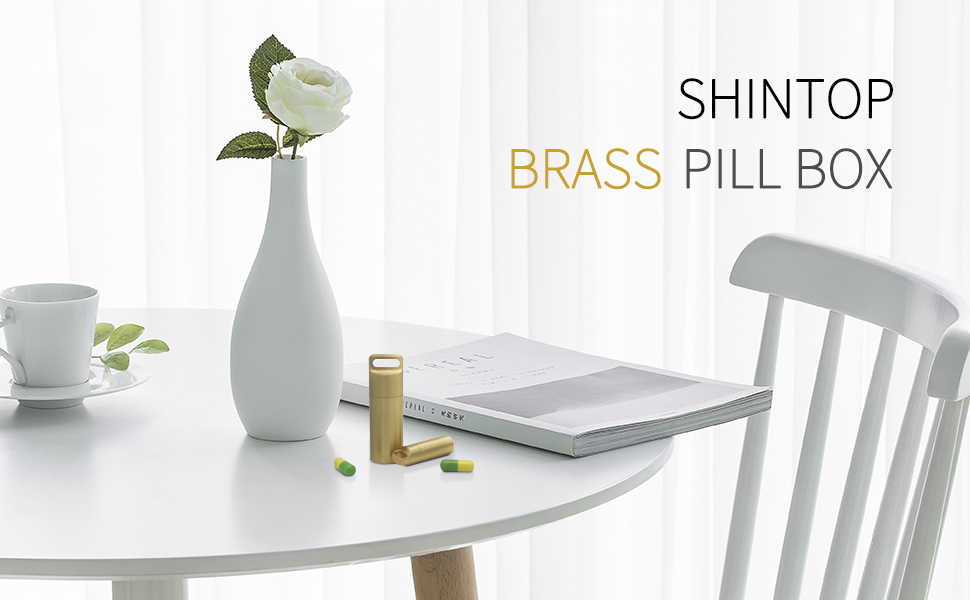  Brass Pill Box Keychain