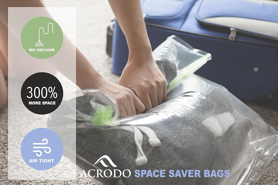 New Acrodo Space Saver Compression Bags 3pack for Packing