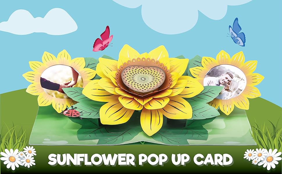 Paper Love Sunflower Pop Up Card