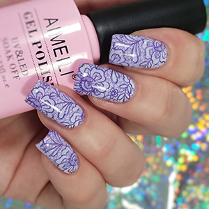blue gel nail polish color