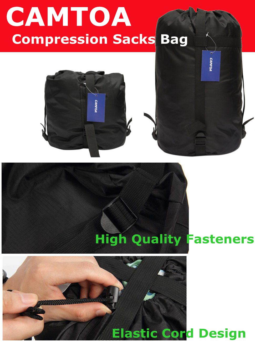 CAMTOA Nylon Compression Sacks Bag Sleeping bag Stuff