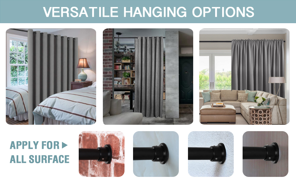 Amazon Com H Versailtex Room Divider Curtain Rod Heavy Duty