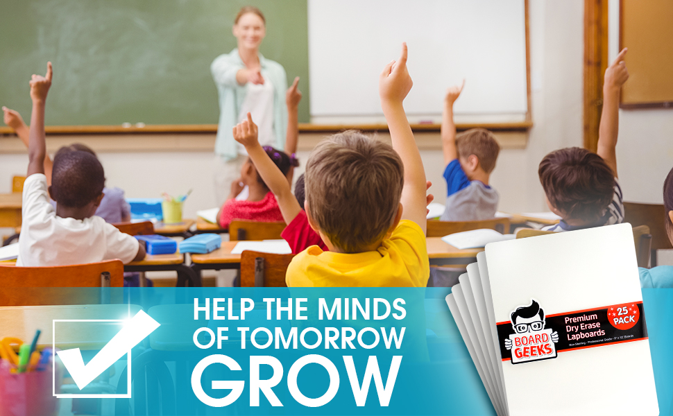 Board Geeks Dry Erase Lapboard 9 x 12 inch Large 25 Pack