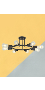 black ceiling light fixture