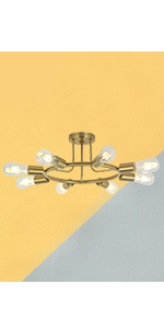 gold light fixture