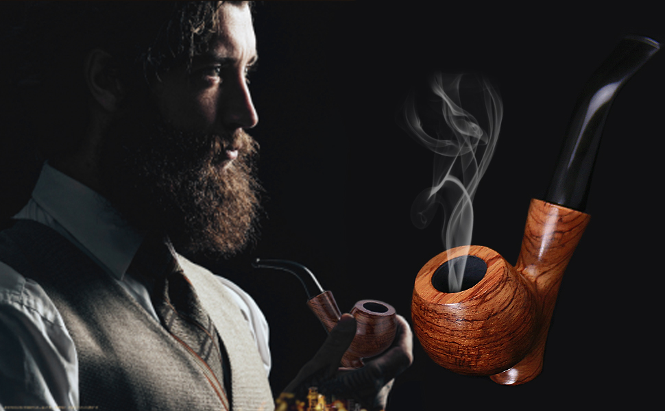 Joyoldelf Rosewood Tobacco Smoking Pipe Set Wooden Pipe