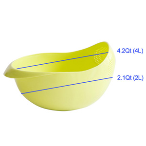 Plastic rice rinser colander bean fruit salad