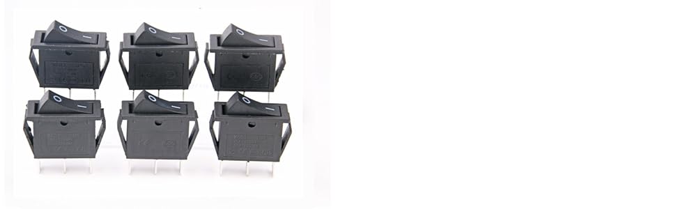 すいっち RuoFeng 15A 250V/20A 125V 3 Pin AC Rocker Switch KCD3 Switch