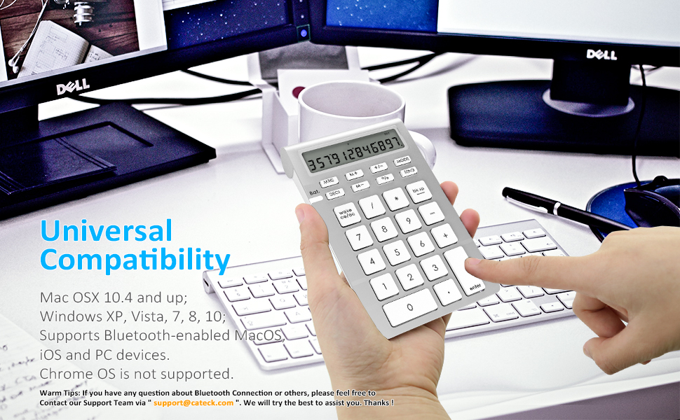 Cateck Bluetooth Numeric Keypad, Wireless Numeric pad with