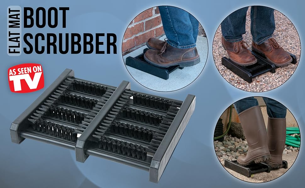 Boot Brush Scrubber Shoe ScraperDoor Mat Cleaner Rug Outdoor Mud Floor