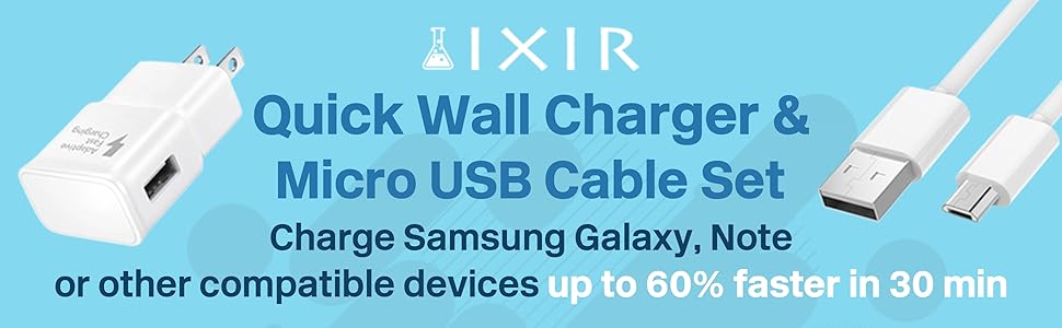 Samsung Wall Charger set with Micro Cable 4 feet