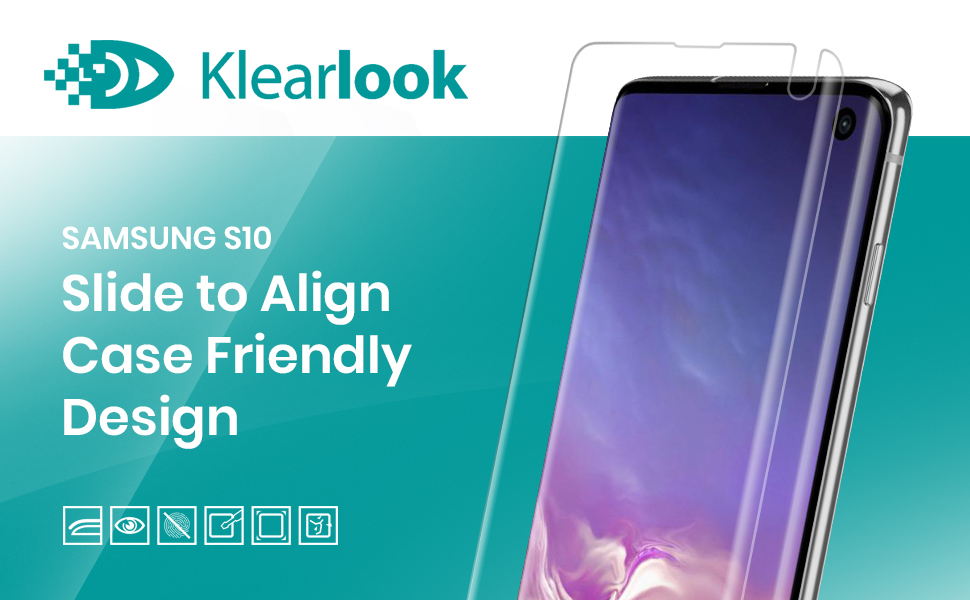 Galaxy S10 Screen Protector, Klearlook Liquid Skin Full Coverage HD AntiBubble