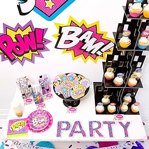 Girl Party with superhero theme