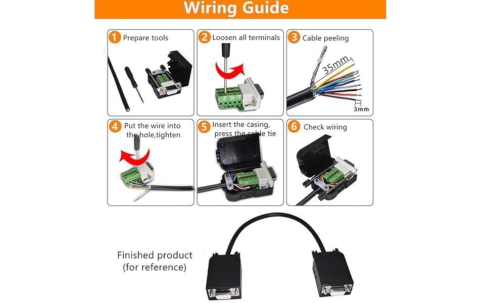Amazon.com: Oiyagai Connector DB9 RS232 D-SUB Female Adapter