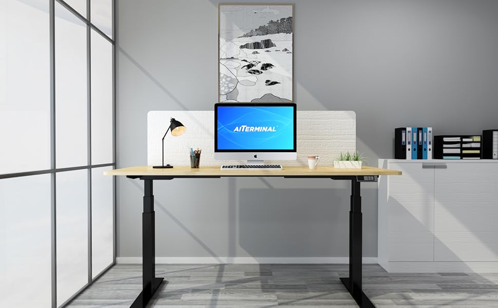 AITERMINAL Electric Standing Desk Frame Dual Motor Height