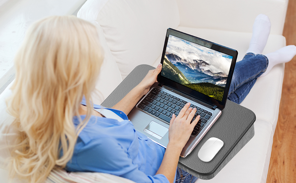 Laptop Lap Desk Fits up to 15.6 inch Laptop, Portable Lap