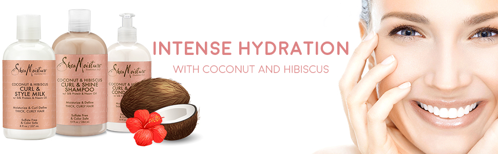 Shea Moisture Coconut and Hibiscus Curl and Shine Combination Set