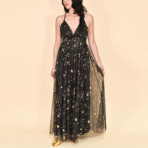moon and stars maxi dress