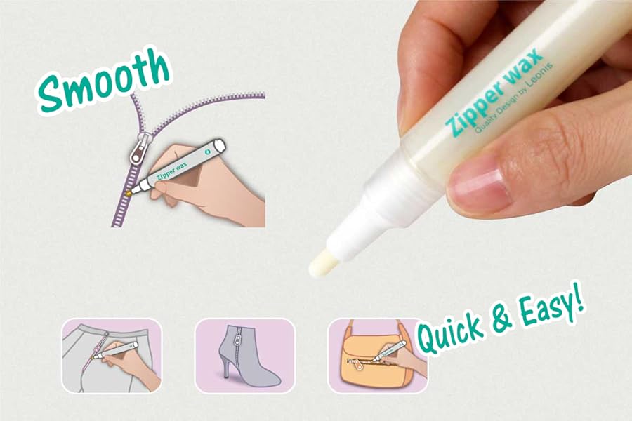 LEONIS Set of 5 Zipper Waxes [ 78108 ] Arts, Crafts & Sewing