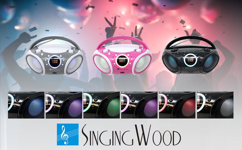SINGING WOOD CLASSIC BOOMBOX LED LITE