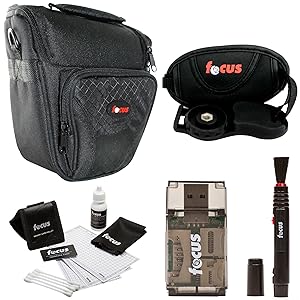 camera bag, cleaning kit and other accessories - focus camer