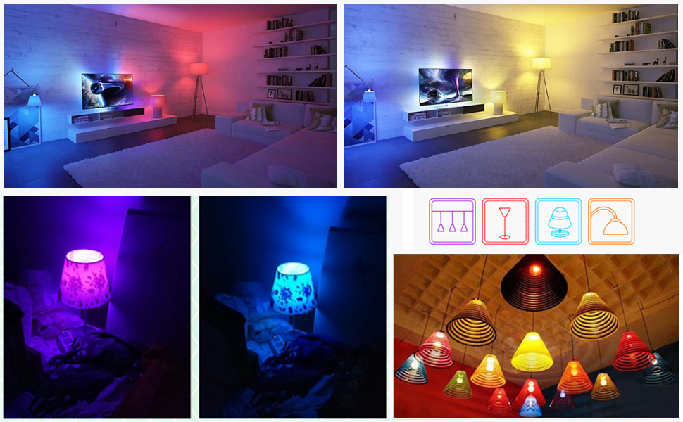SUPERNIGHT 3W RGB LED Color Changing Light Bulb Lamp with Wireless