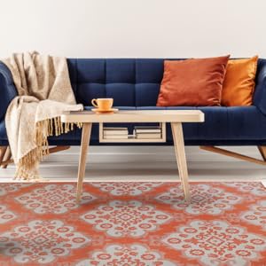 outdoor rug, 8x10 rug, 5x8 rug, orange area rug
