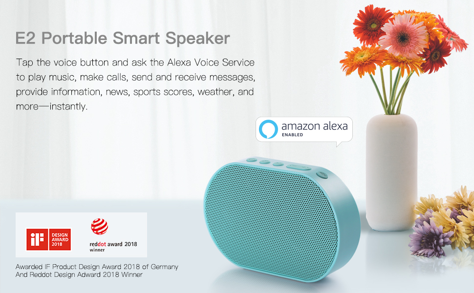 GGMM E2 Portable WiFi Bluetooth Speaker Alexa Builtin