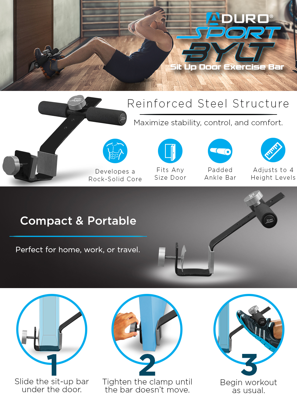 Aduro Sport Doorway SitUp Exercise Bar Aduro Sport Doorway SitUp Exercise Bar