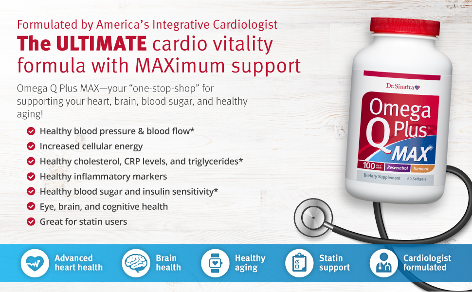 Dr. Sinatra’s Omega Q Plus MAX Advanced Heart Health and
