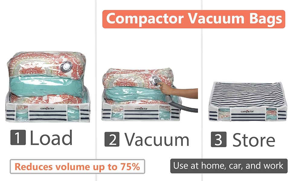Compactor Classic Space Saver Vacuum Storage Solution with Vacuum Bag to protect Clothes