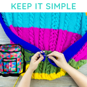 Knitting Crochet Bag With Accessories Water Resistant Tangle Free Yarn Storage Tote Crocheting Supplies Organizer Wip Project Holder With - 