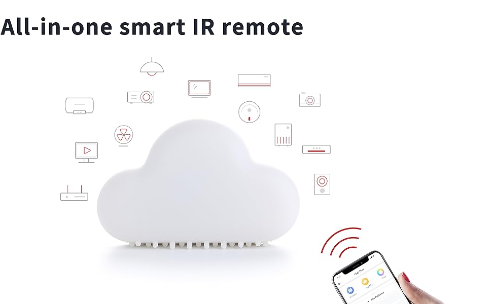 SwitchBot Hub Plus, Smart IR Remote Control for Air Conditioner, Smart Home, Link SwitchBot to Wi-Fi, Compatible with Alexa Google Home Siri IFTTT 18 all in one smart IR remote