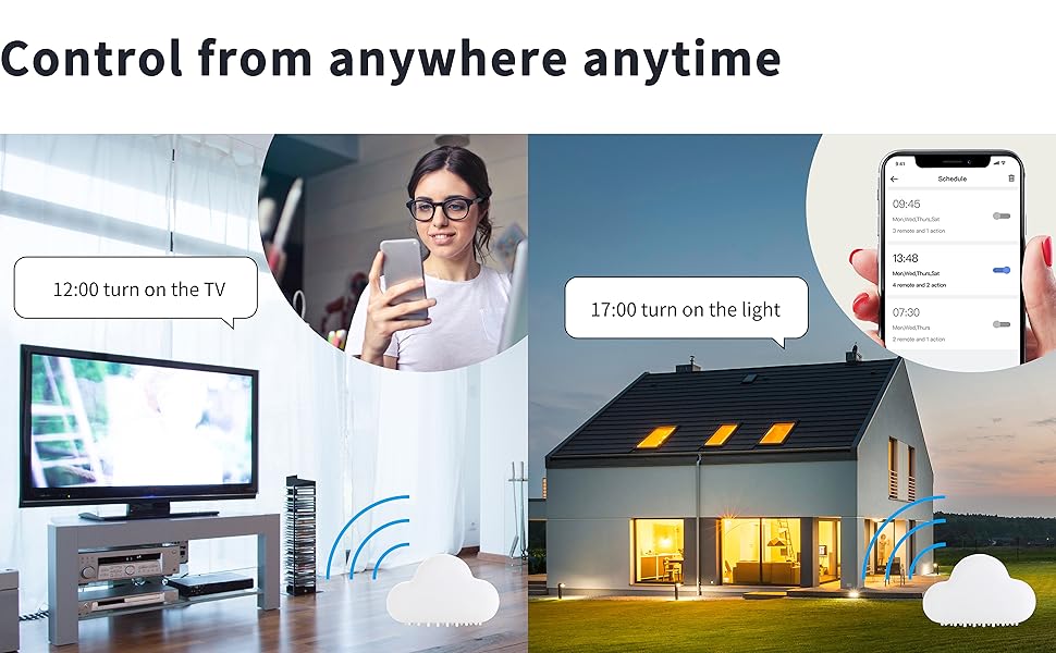SwitchBot Hub Plus, Smart IR Remote Control for Air Conditioner, Smart Home, Link SwitchBot to Wi-Fi, Compatible with Alexa Google Home Siri IFTTT 19 Control from anywhere anytime