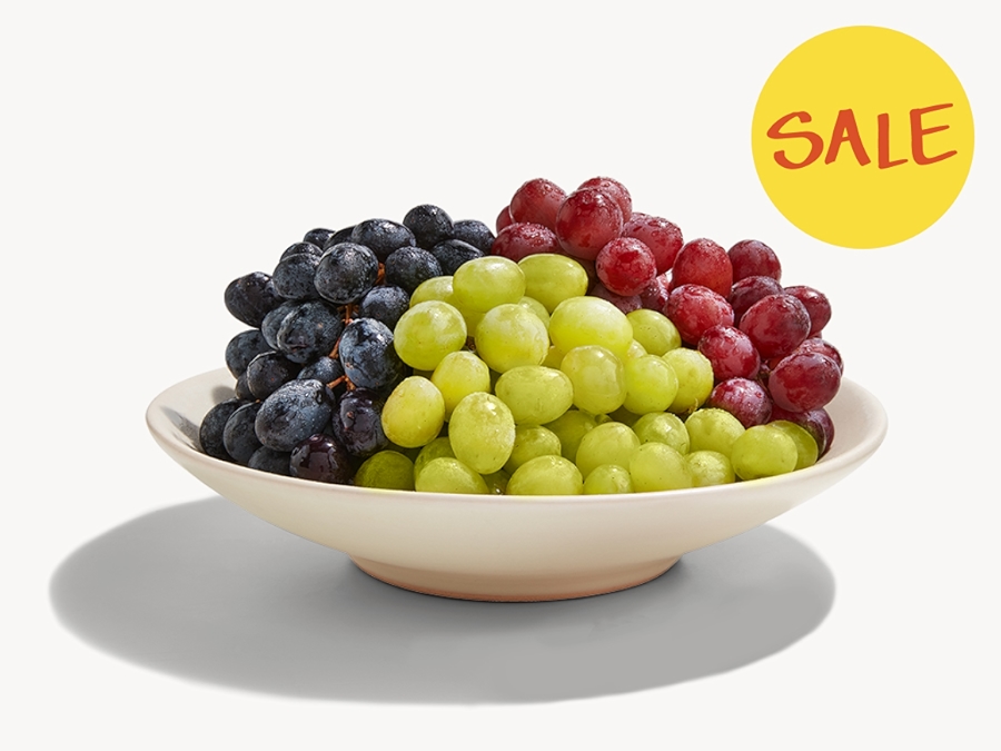 Organic Black, Red and Green Seedless Grapes $2.99 lb with Prime