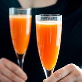 Cardamom-Carrot Sparkling Cocktails