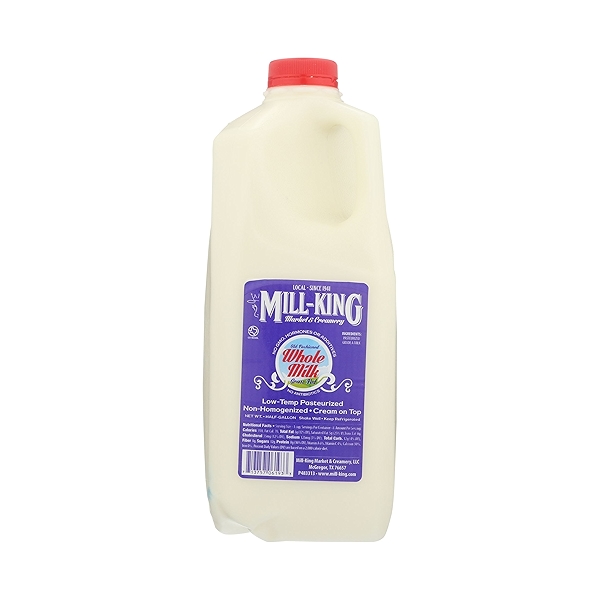 Low Temp Pasteurized Non Homogenized Whole Milk Half Gallon at Whole