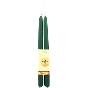Forest 12 Inch Beeswax Taper Candles, 2 CT