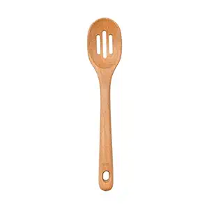 Large Wood Slotted Spoon, 1 EA