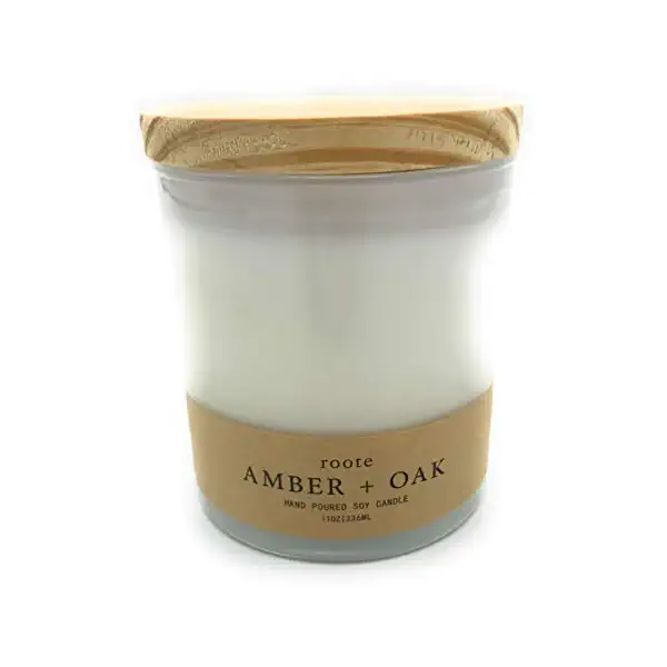 Amber Oak White Tumbler Candle 1