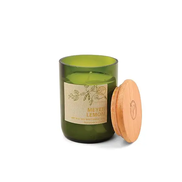 Meyer Lemon Eco Green Glass Candle 1