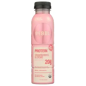 Organic Strawberries & Creme Protein Elixir, 12 FZ