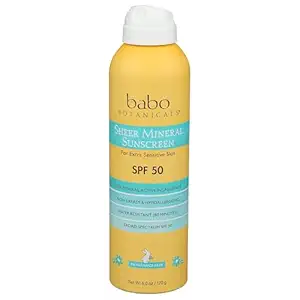 Extra Sensitive Sheer Mineral Sunscreen Spray SPF 50, 6 OZ