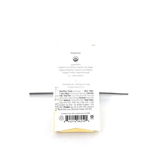Organic Hazelnut Chocolate Bar 4